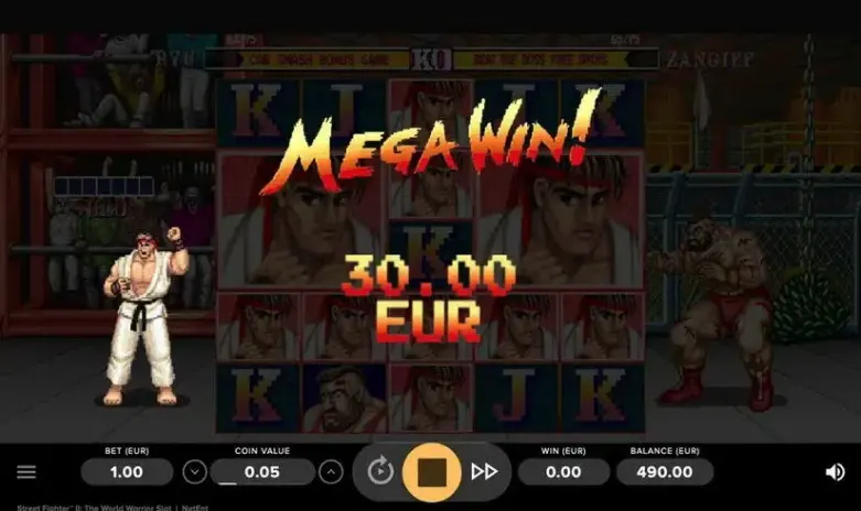 Street Fighter II: The World Warrior slot screenshot 3