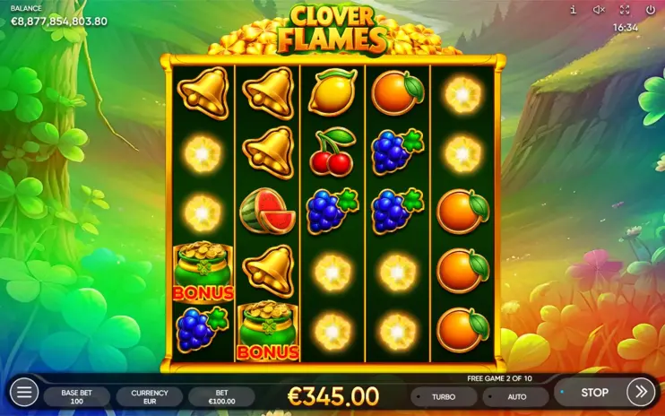 Clover Flames slot screenshot 8