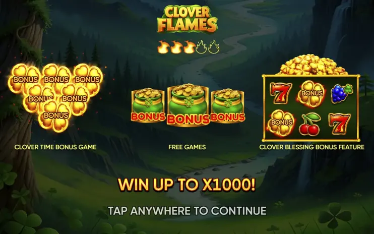 Clover Flames slot screenshot 6