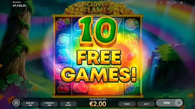 Clover Flames slot screenshot 4