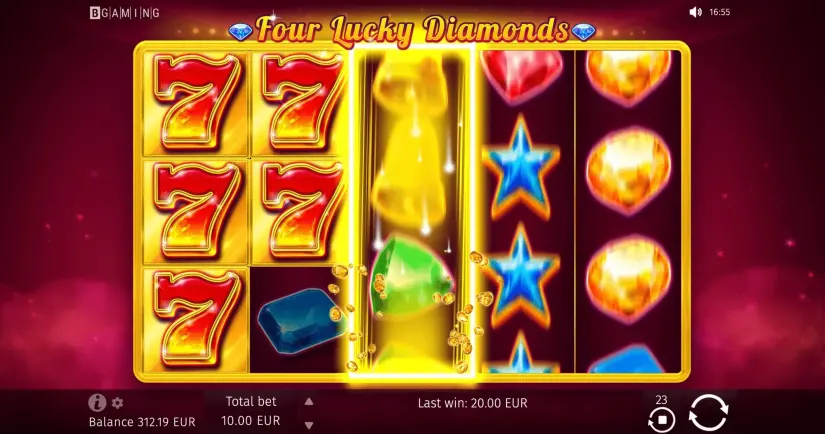 Four Lucky Diamonds slot screenshot 6