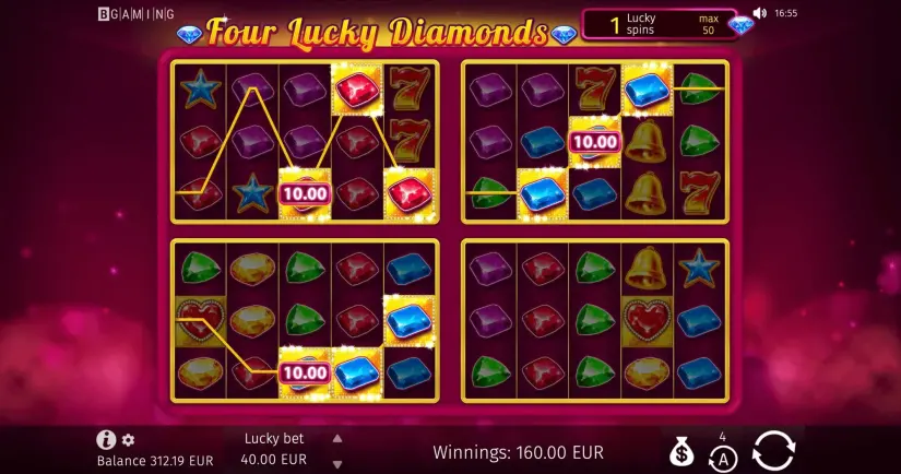 Four Lucky Diamonds slot screenshot 9
