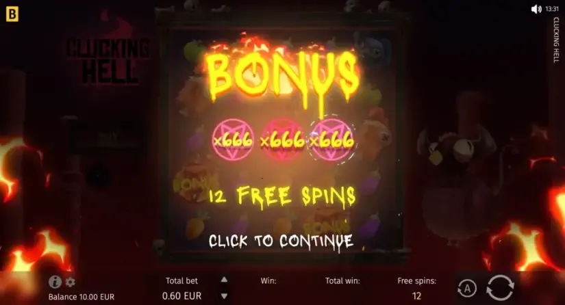 Clucking Hell slot screenshot 9