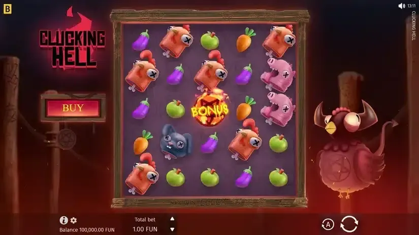 Clucking Hell slot screenshot 