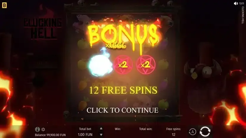 Clucking Hell slot screenshot 3