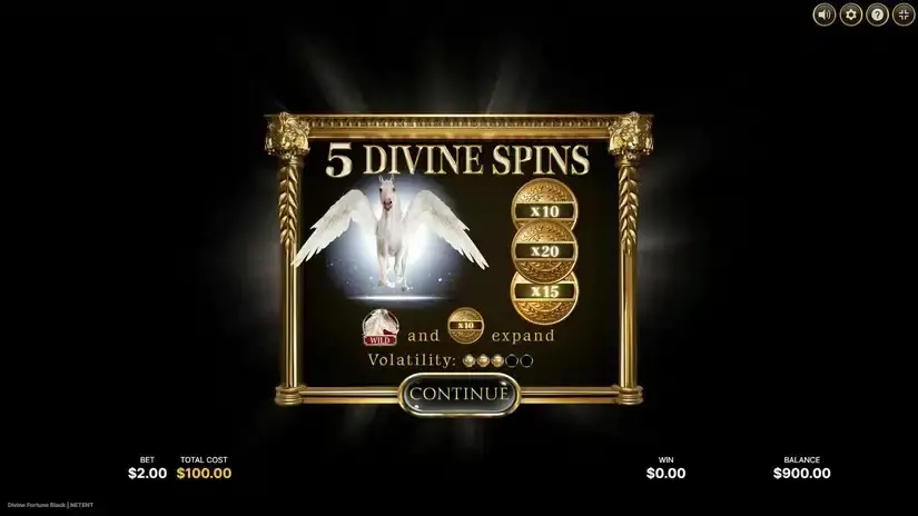 Divine Fortune Black slot screenshot 3