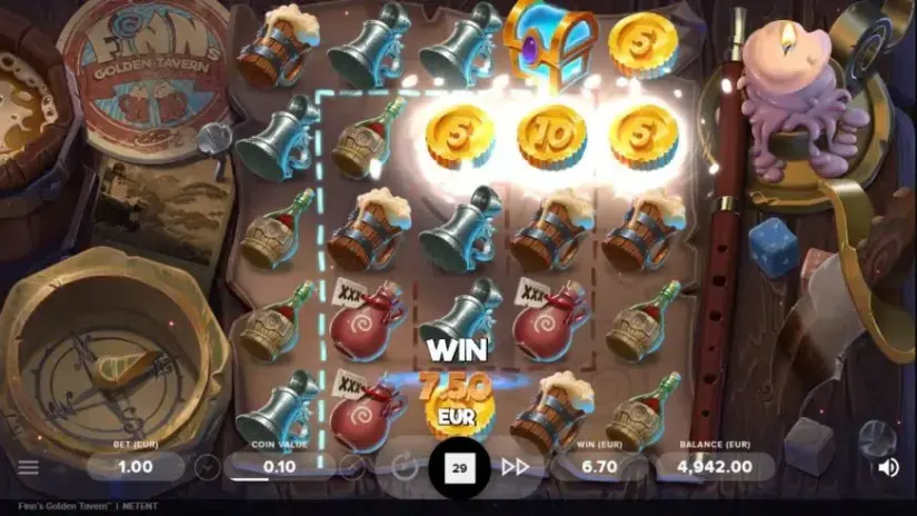 Finn’s Golden Tavern slot screenshot 3