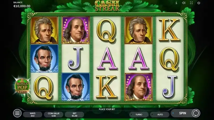 Cash Streak slot screenshot 
