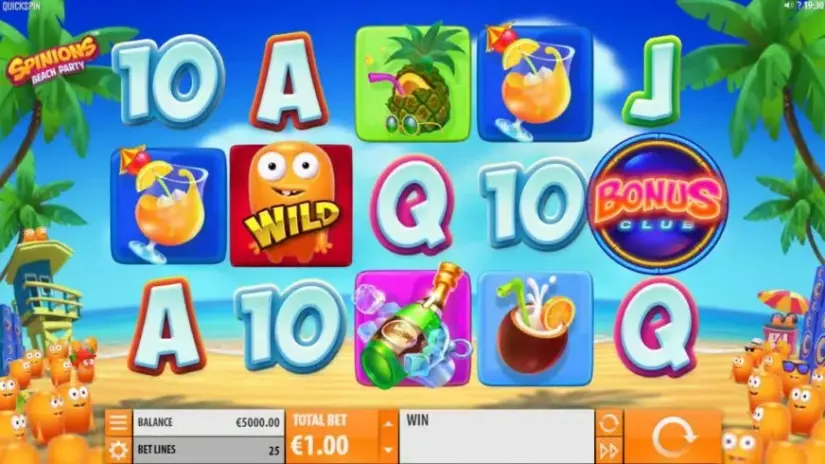 Spinions Beach Party slot screenshot 